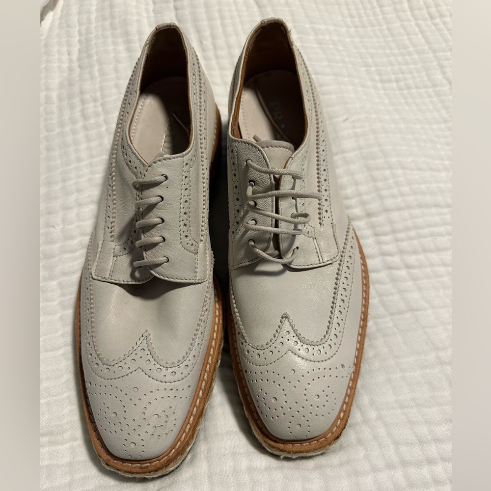 Prada Brogue Trim Platform Oxford size 39